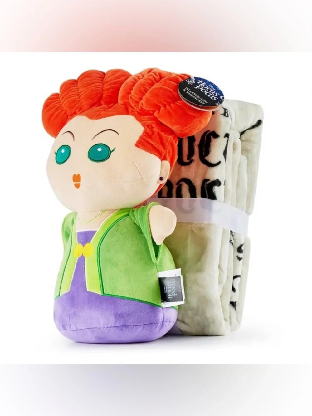 Winnifred Hocus Pocus Licensed 2-Piece Pillow Buddy and Silk Touch Throw Set